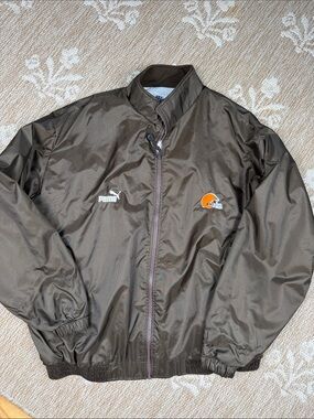 Vintage cleveland browns puma boathouse windbreaker jacket